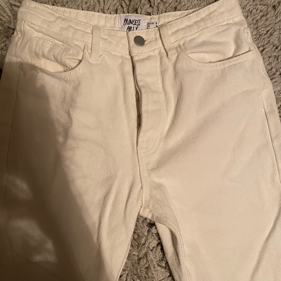 princess polly high waisted white flare jeans - Picture 6 of 8